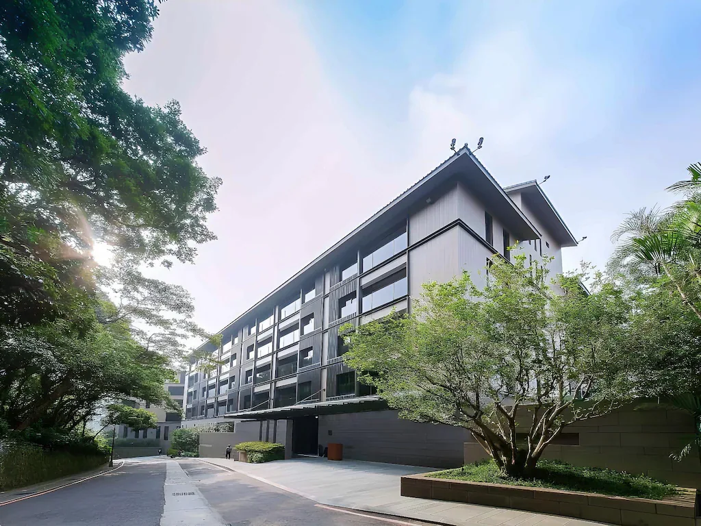 Exteriér a prostor před hotelem Grand View Resort Beitou